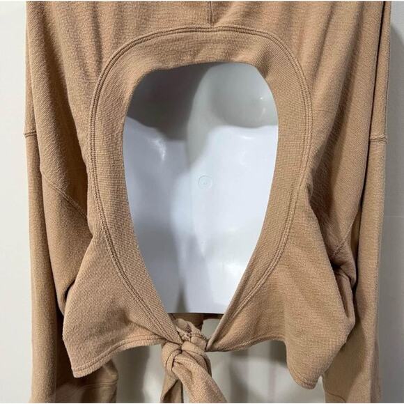 Free People Open Back Natural Colored Sweatshirt - Picture 6 of 7